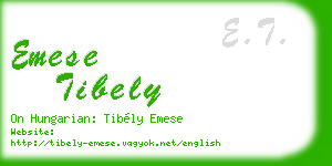 emese tibely business card